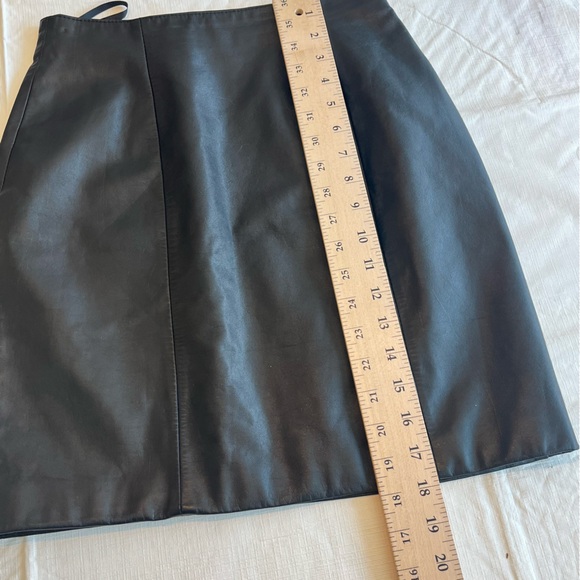 Byrnes & Baker Leather Pencil Mini Skirt Black Sz 8 (dd) - Picture 15 of 15